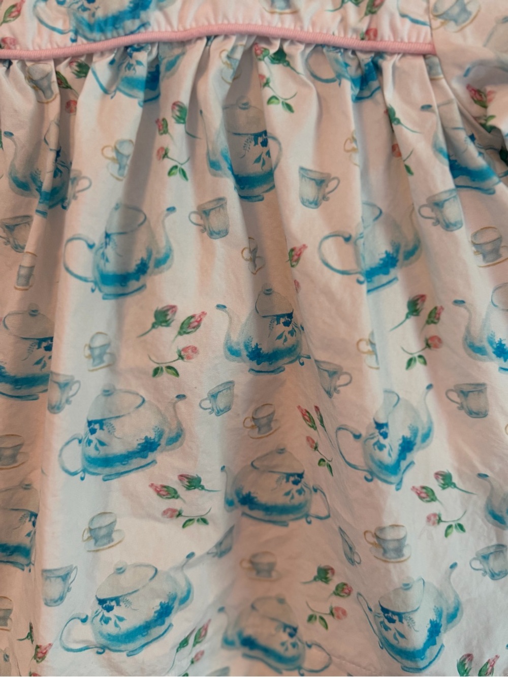 Stitchy Fish Tea Cup Print Long Sleeve Top - Picture 2 of 3